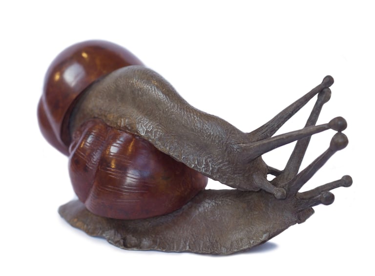 Bronze Sculpture Miniature Snail By Mark Richard Hall