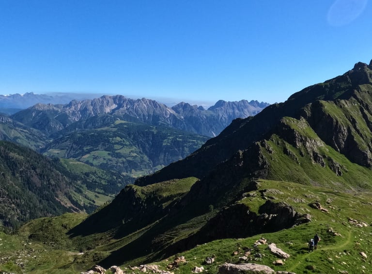 Carnic Trail (Peace trail) Austria - with Dolomites in the horizon