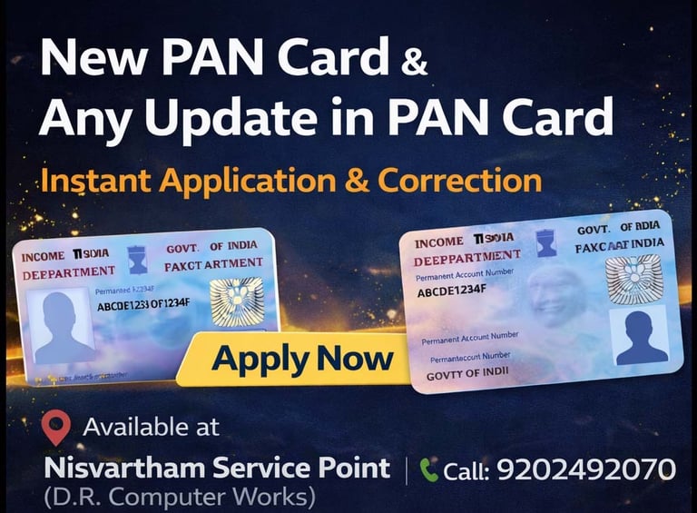PAN Card Application & Updates