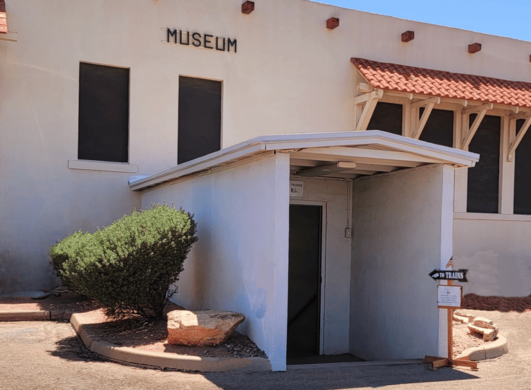 Entrance to lower level at HD South museum