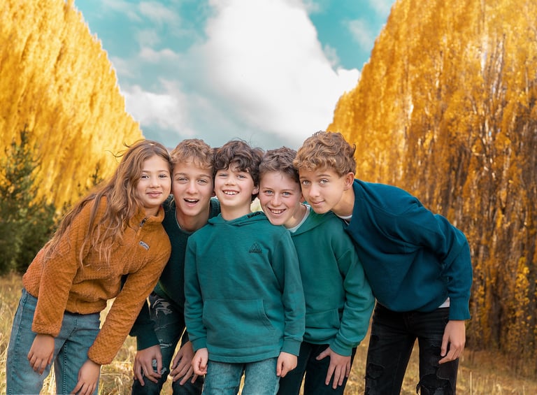 Sesión de fotos para familias en Bariloche. Fotografía familiar