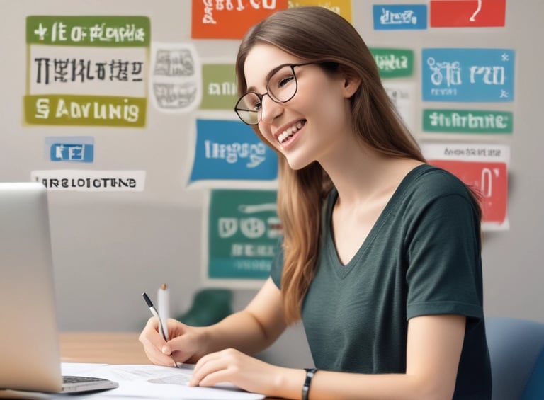 a man riding a skateboard down a street next to tall buildings