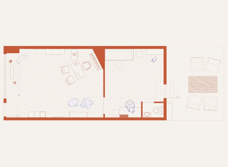 Diseño de interiores y lighting design para concept store con laboratorio fotográfico en Venecia.