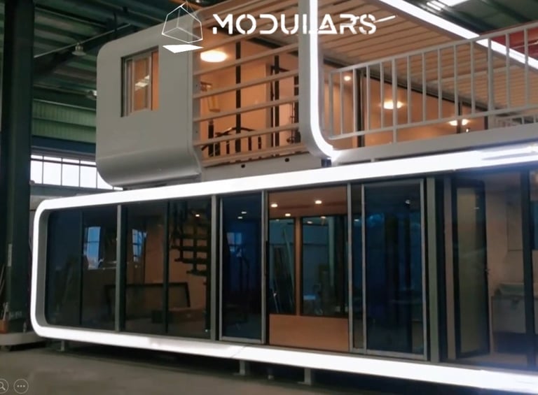 Vivienda modular VM2A1 de doble piso personalizable, MODULARS España