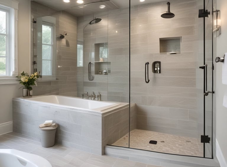 Tiled Walkin shower
