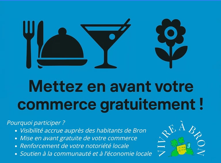 Commerces de proximité de la ville de Bron