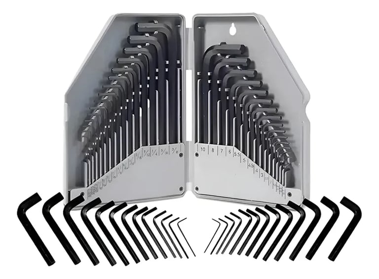 Jogo Chaves Allen 30 Peças Milímetro E Polegada Com Estojo