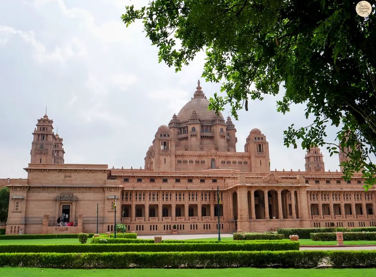 Grand and beautiful Umaid Bhawan Palace in Jodhpur, a blend of royal heritage and architectural brilliance.
