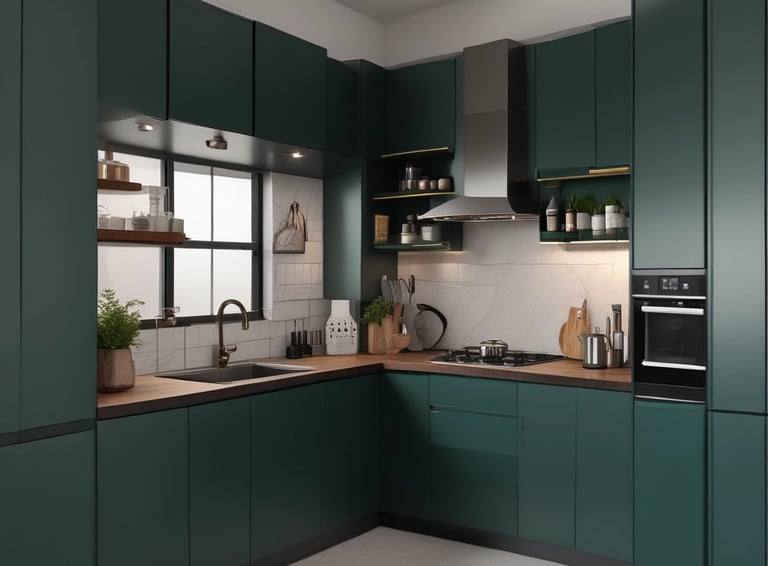 Sleek oak kitchen cabinet with subtle grain and matte finish.