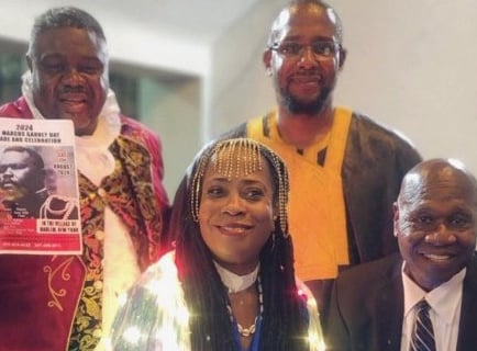 Braxton Vanzant and Anita Belle with Malik Z. Shabazz, Conductor of the Afrodescendant Nation 