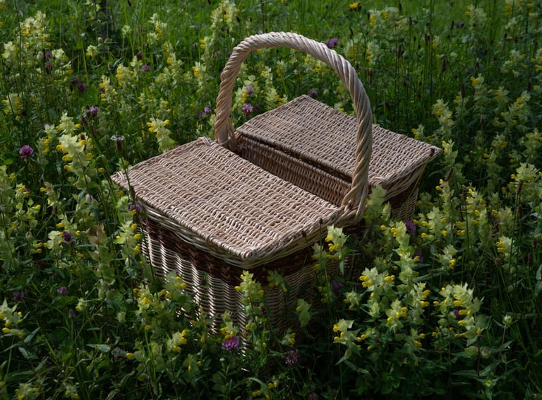 panier-de-pique-nique-au-milieu-de-fleurs