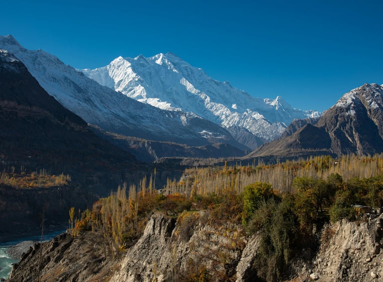 Rakaposhi mountain in hunza valley