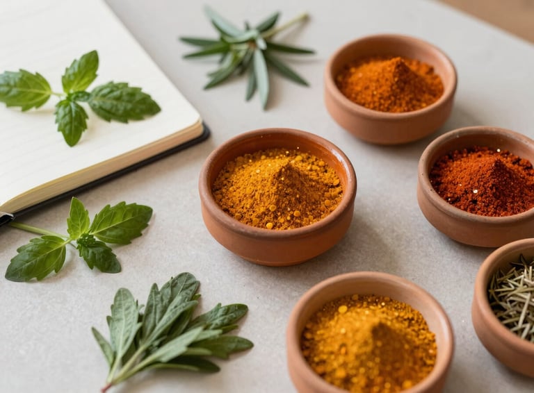 Spices and herbs, a handbook on consulting for healthy eating businesses. 