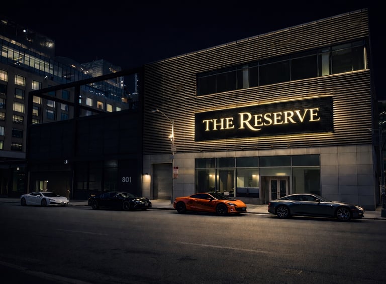 The Reserve NYC: 801 11th Ave luxury car storage.