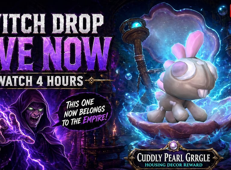 WoW Twitch Drop, Cuddly Pearl Grrgle, WoW Housing Decor