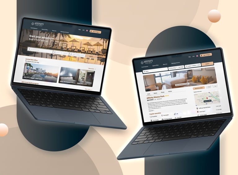 UX case study of a modern hotel booking website with intuitive user experience design