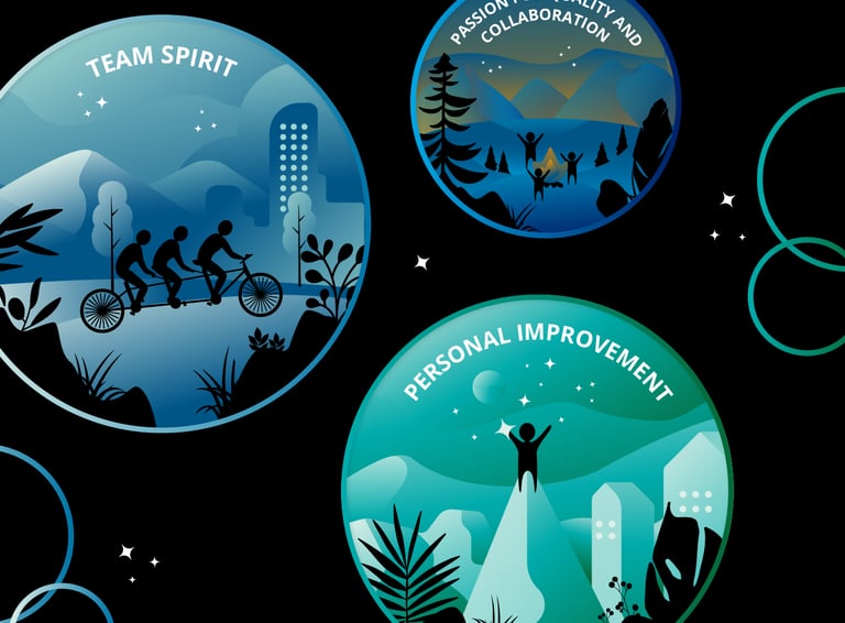 Rewards Graphic design illustrations for printed stickers and presentations
