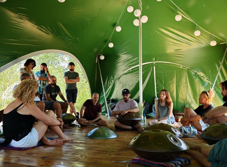 retreat de handpan in natura