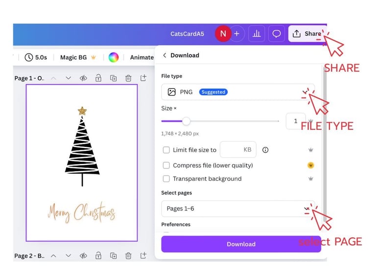 edit fonts in canva instruction