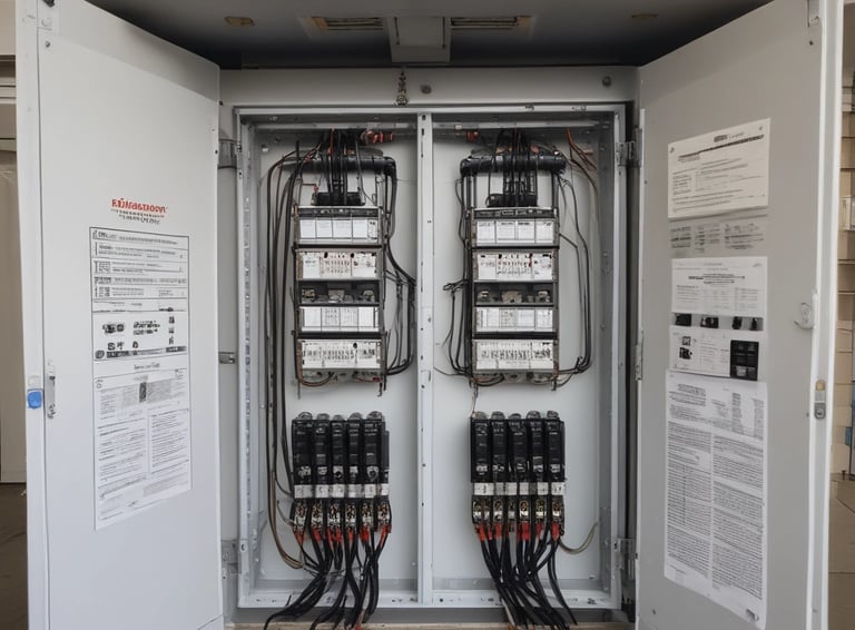 grayscale photography of man facing mechanical machine