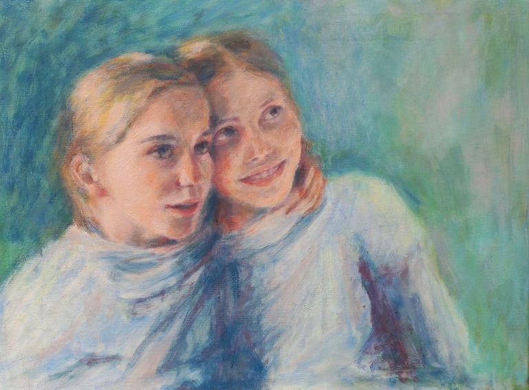 Sybille Ingold portraitiste Les Cousines