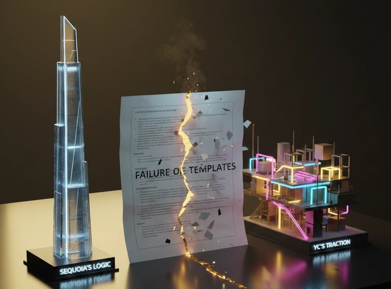 A conceptual 3D illustration comparing two unique, high-end architectural structures representing th