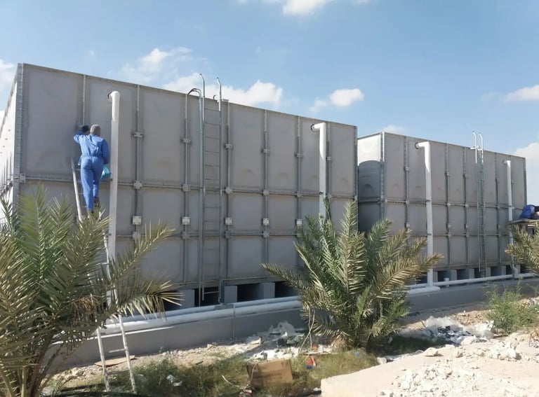 GRP and Steel Sectional Water Tank Maintenance & Repair in Qatar