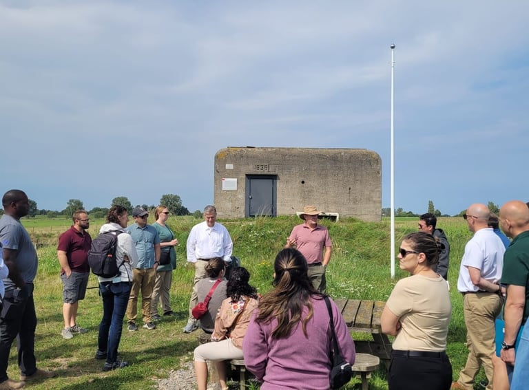 Andrew White Nijmegen, Holland talking about close air support operations during Op Market Garden