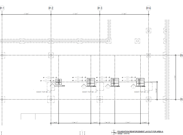 foundation rebar shop drawing