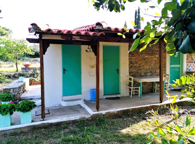 Vakantiehuisje Samos voorkant buiten