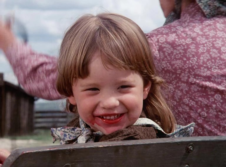 Jennifer and Michelle Steffin as young Rose Wilder from Little House on the Prairie TV movies
