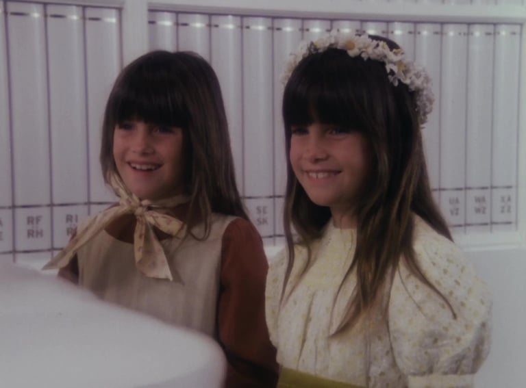 Rachel Lindsay and Sidney Robyn Greenbush as Carrie Ingalls from Little House on the Prairie