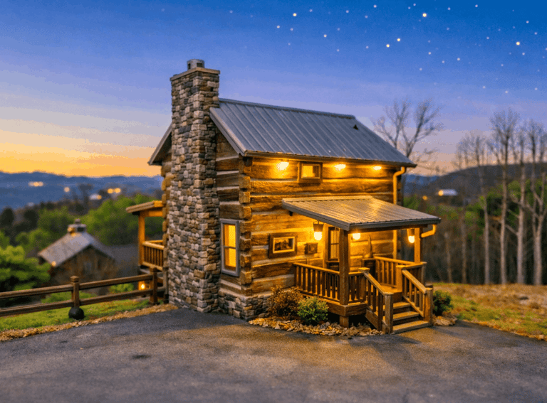 1BR/2BA genuine hand-hewn 1800s log cabin, Gatlinburg TN