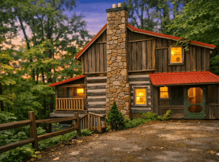 3BR/3BA authentic 1800s hand-hewn log cabin, Gatlinburg TN