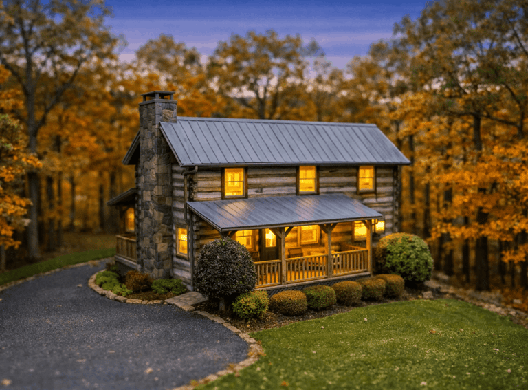 4BR/4BA restored 1800s lodge with dual kitchens and 2 fireplaces, sleeps 10, Gatlinburg TN The Homes