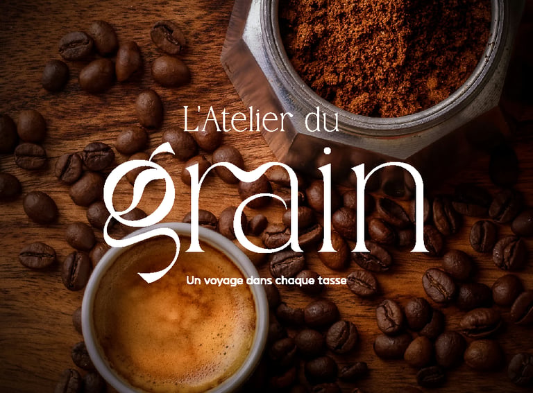 Logo - Identité visuelle -Café - L'atelier du grain - Amy Atelier Graphique