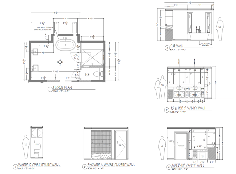 master bathroom design drawings