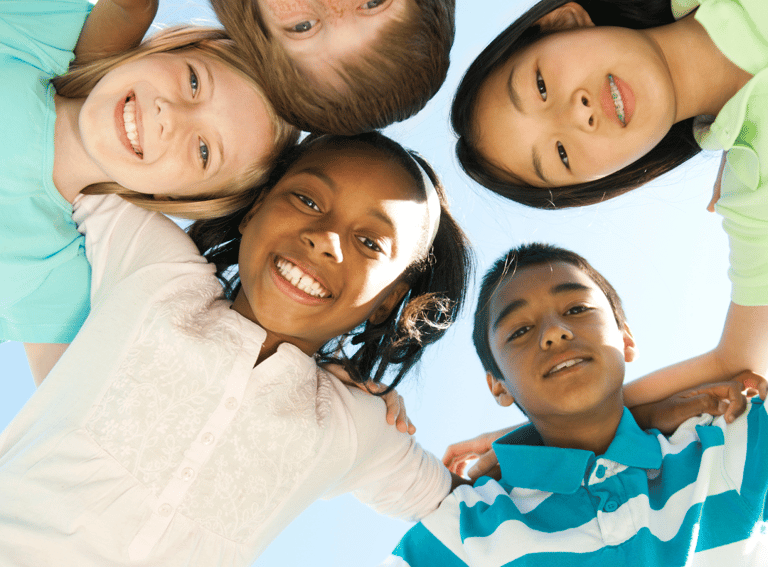 happy children in school