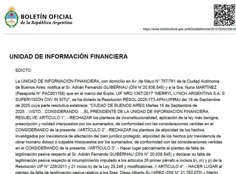 Edicto sanción Unidad Información Financiera, defensa legal hoy