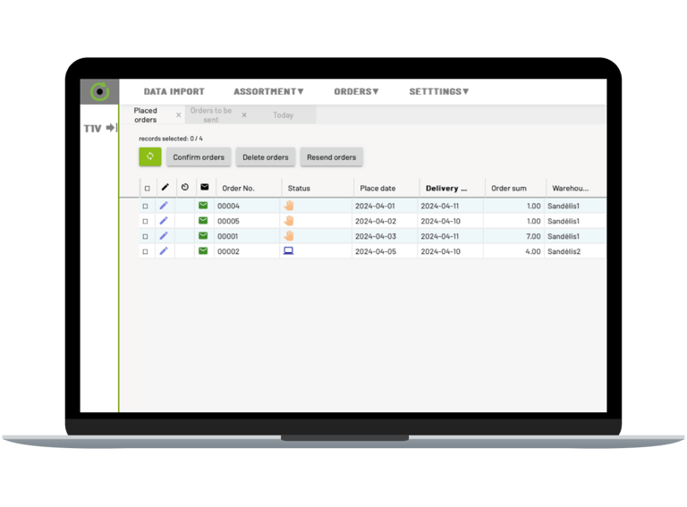 Supply chain and orders management system. fluentStock
