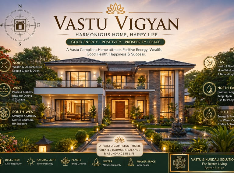 Luxury Bestmodern home illustration showcasing Vastu Shastra principles for harmony and prosperity.