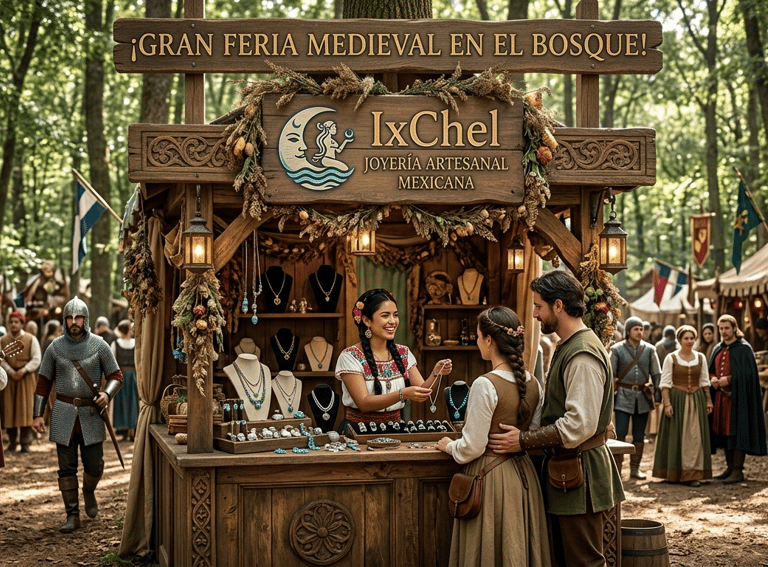 IxChel-Joyera-Artesanal-Mexicana-de-Plata-y-Piedras-Naturales-en-Bazar-Medieval