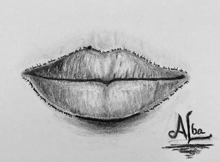 dessin levres drawing lips dibujo labios