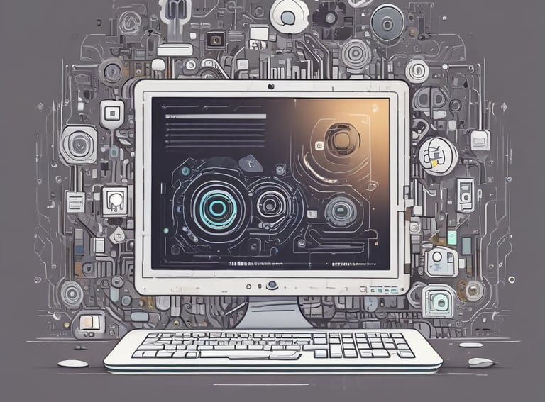 A futuristic website interface glowing on a sleek digital device.