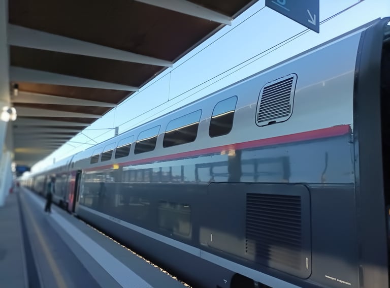 Our  double decker train  to Nimes