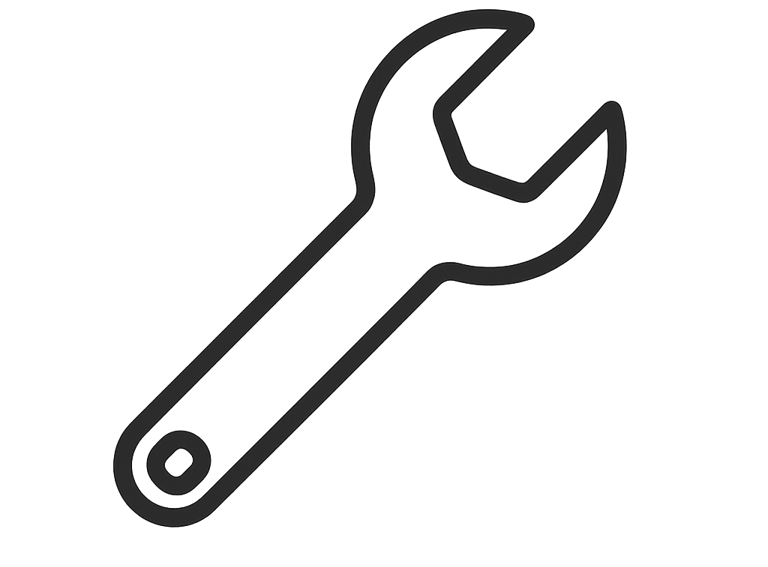 Icona vettoriale di una chiave inglese per installazione