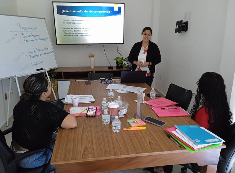 Simulación de un curso de capacitación.