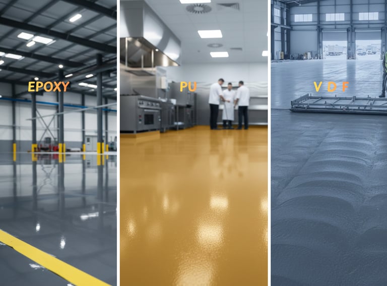 Epoxy PU and VDF Flooring