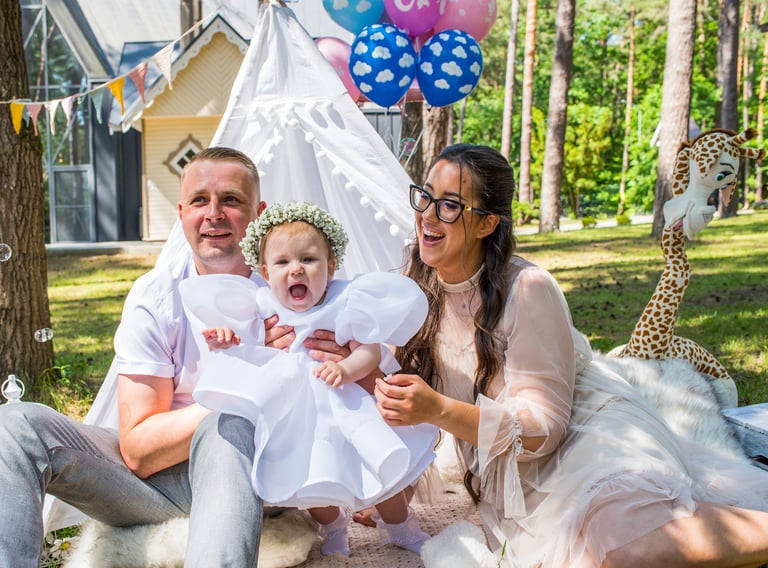 Krikštynų akimirkos Kulautuvos bažnyčioje