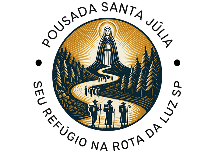 logotipo pousada santa julia na rota da luz em santa branca